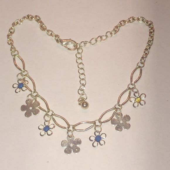 Lot of 3 Ankle Bracelets Shell Silver Tone Boho Floral Anklets - Picture 6 of 8